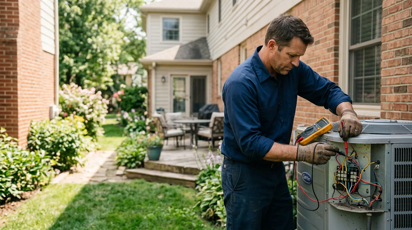 HVAC technician working near Delhi, IA